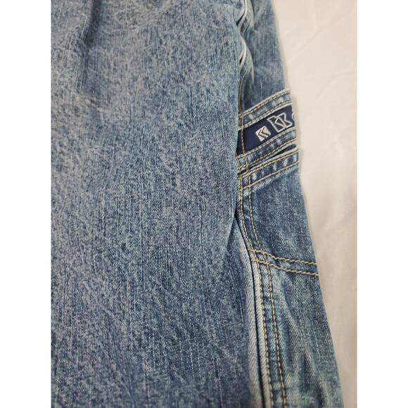 Kani Mens Cargo Jean Shorts Blue Size 40 Cotton Blend Button Zip Pockets - Picture 10 of 12